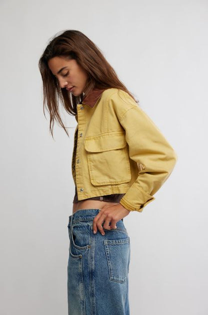 Martha workwear jacket in rattan side view