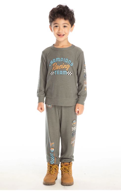 Champion racing team pants in safari, style view