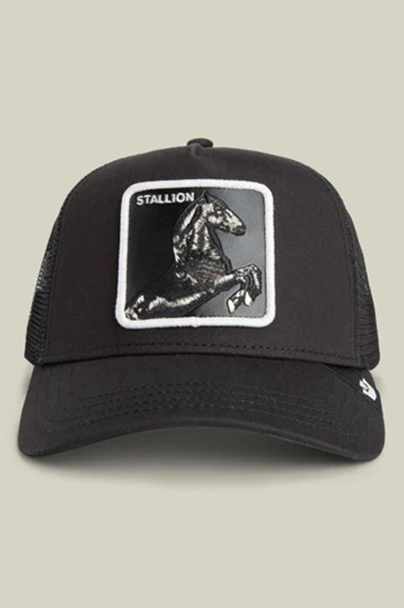 Stallion trucker in void front view