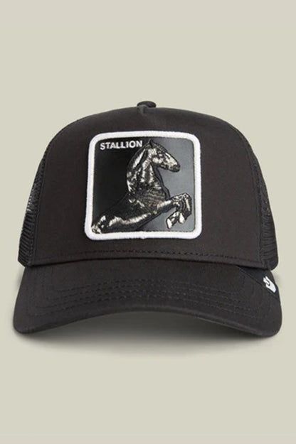 Stallion trucker in void front view