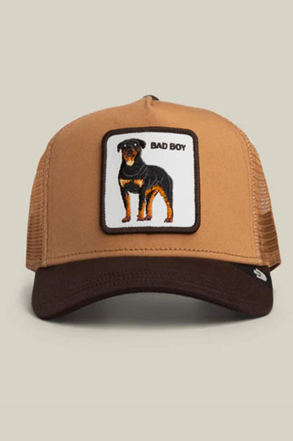 Bad boy trucker in heat ground front view