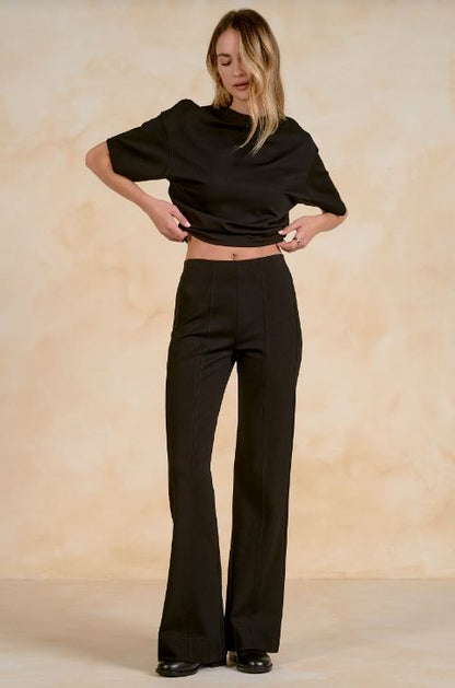 Flare pants in black style view
