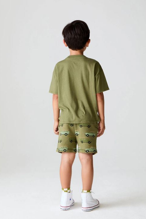Beach day tee in alligator back view