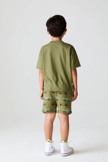 Beach day tee in alligator back view