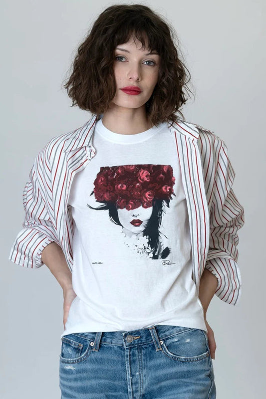 Fare well mushie tee in worn white