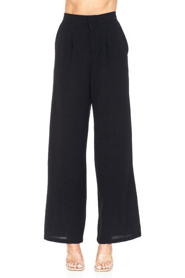 AIRFLOW LONG TROUSER IN BLACK FRONT VIEW