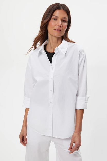 Carson buttondown shirt in white front view