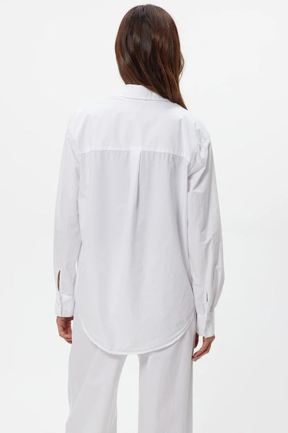 Carson buttondown shirt in white back view
