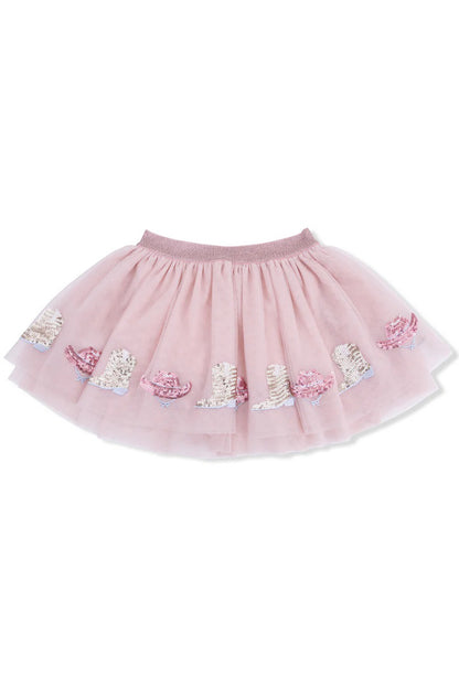 Tutu skirt with bike shorts in yee haw cowgirl skirt view