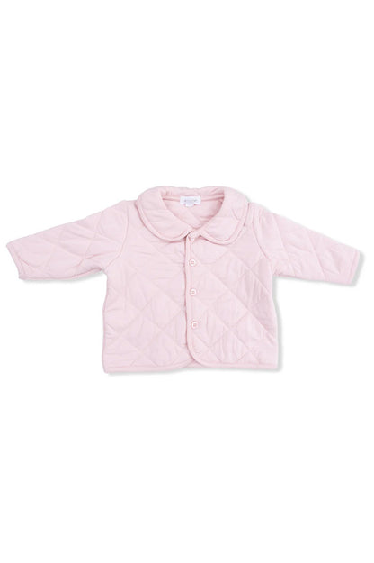 Quilted jacket in solid lotus front view