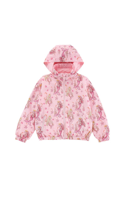Max reversible rain repellent windbreaker in mermaids front view