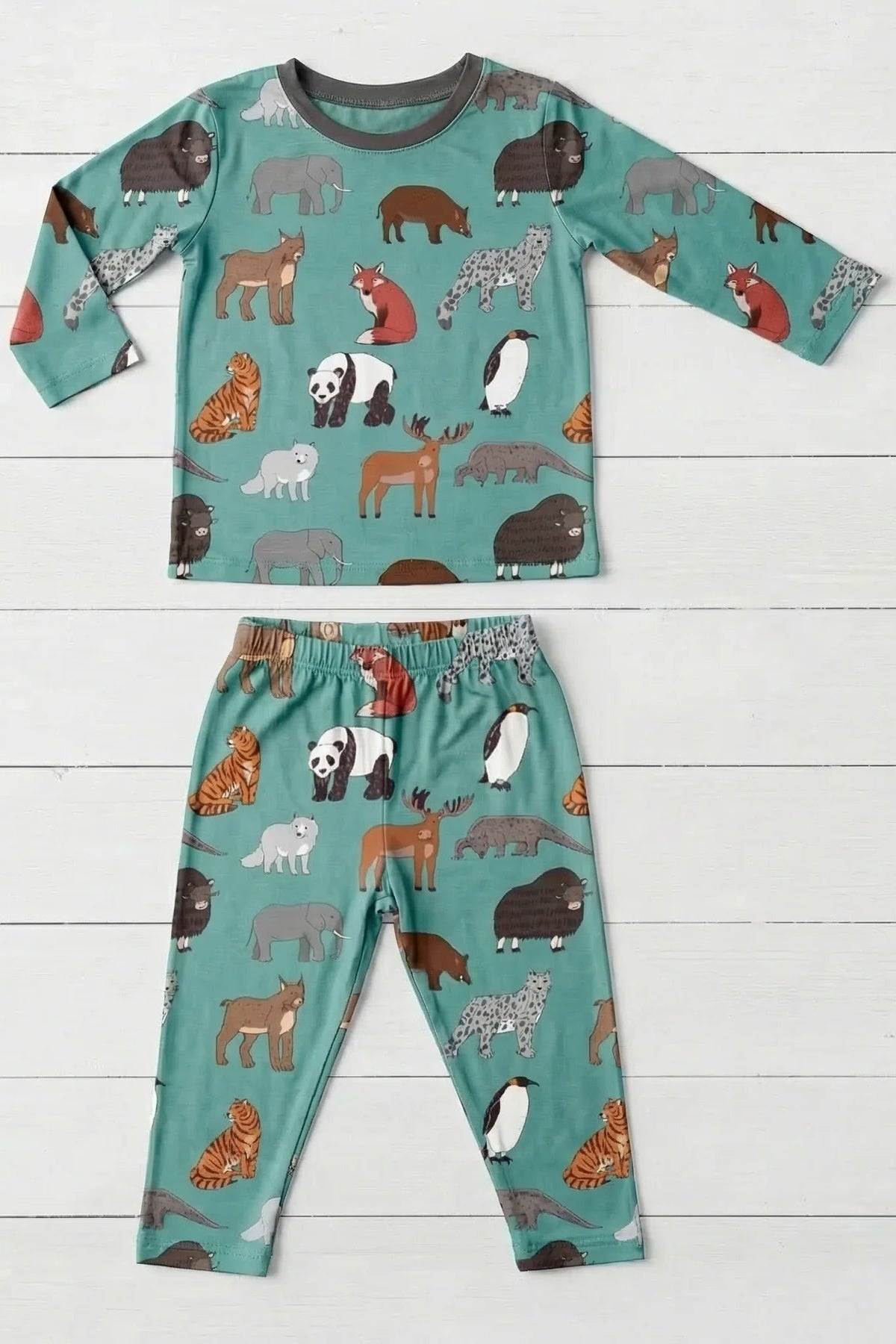 Long sleeve pajama in wild things front view