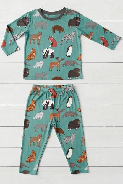 Long sleeve pajama in wild things front view