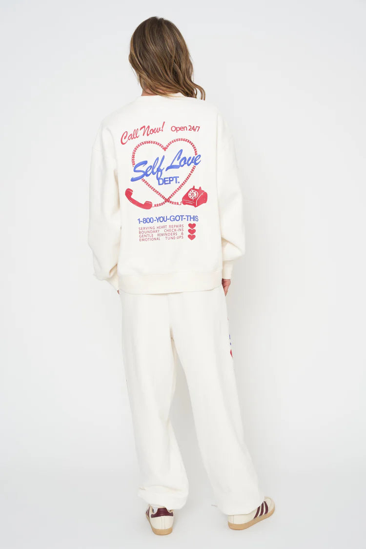 Self love club oversized sweatpant back view