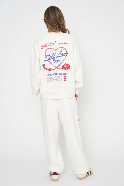 Self love club oversized sweatpant back view