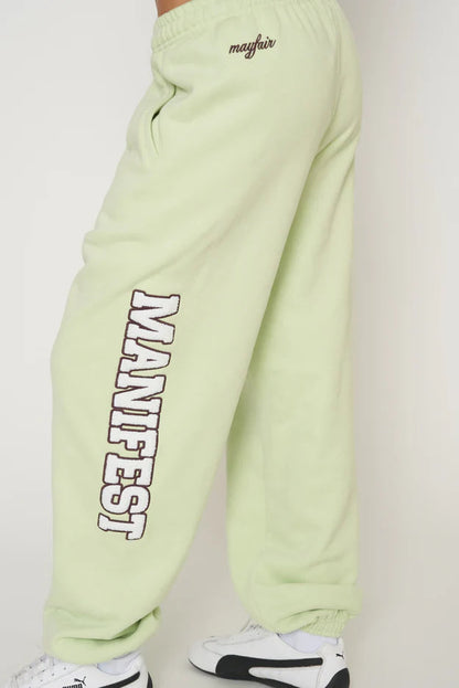 Manifest classic sweatpant in sage side view