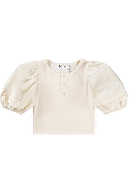 Rawna tee in pearled ivory front view