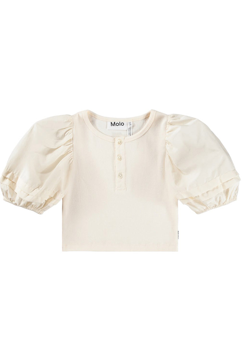 Rawna tee in pearled ivory front view