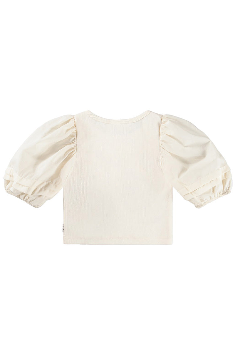 Rawna tee in pearled ivory back view