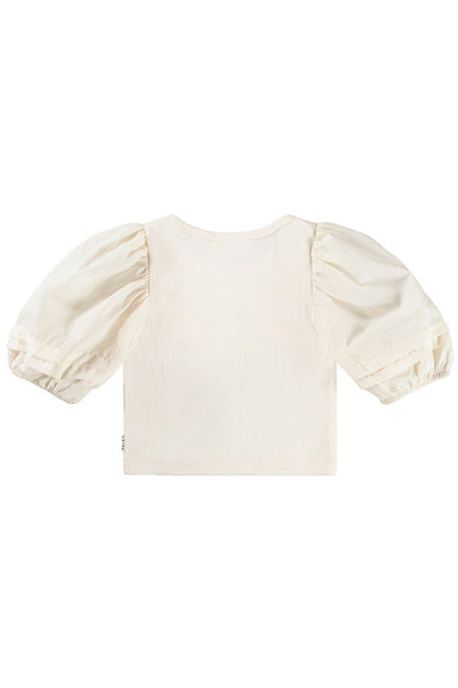 Rawna tee in pearled ivory back view