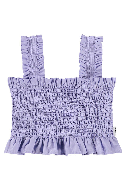 Rolfia crop top in cool lilac front view