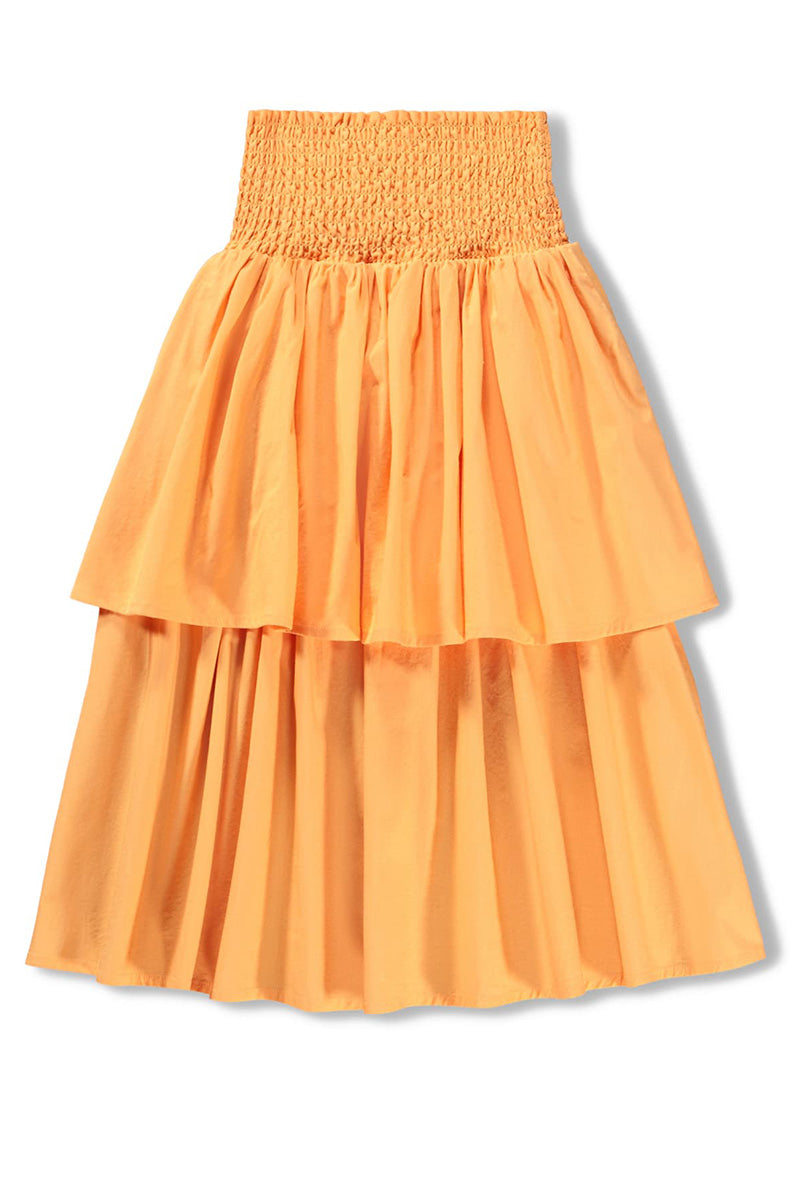 Brenna long skirt in cataloupe