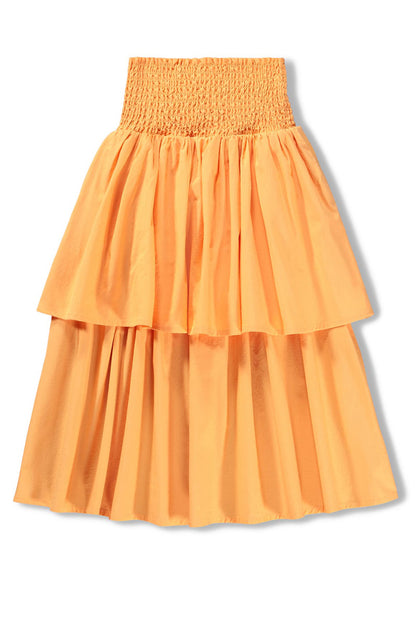 Brenna long skirt in cataloupe