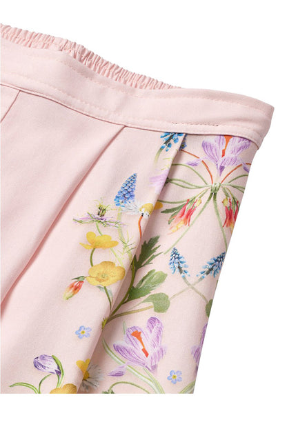 Azina pant in vertical floral pink detail view