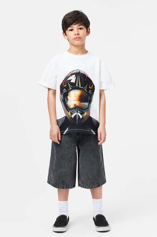 Riley tee race helmet in white style view