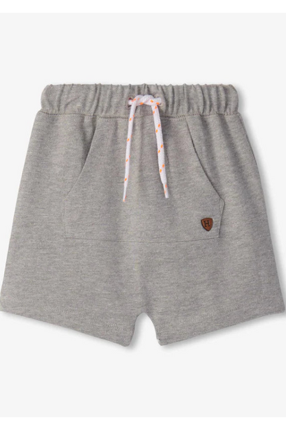 Kangaroo shorts in athletic grey front view