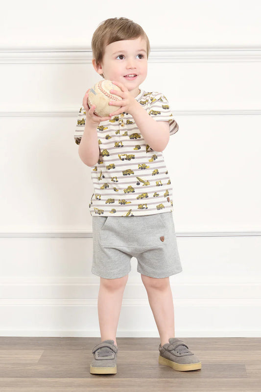 Kangaroo shorts in athletic grey style view
