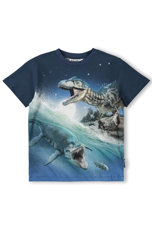 Roxo tee in moonlit dinos front view