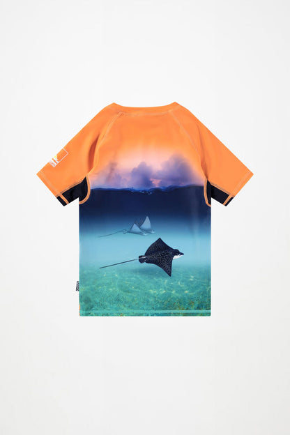 Neptune swim shirt in into the sunset back view