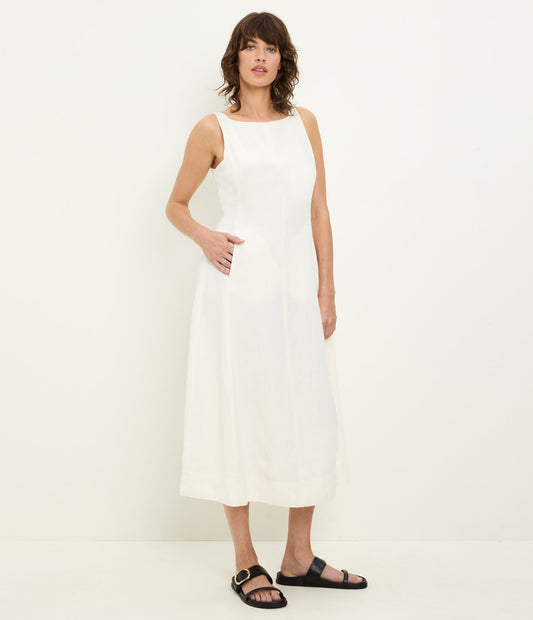 PALMIRA FIT & FLARE MIDI DRESS
