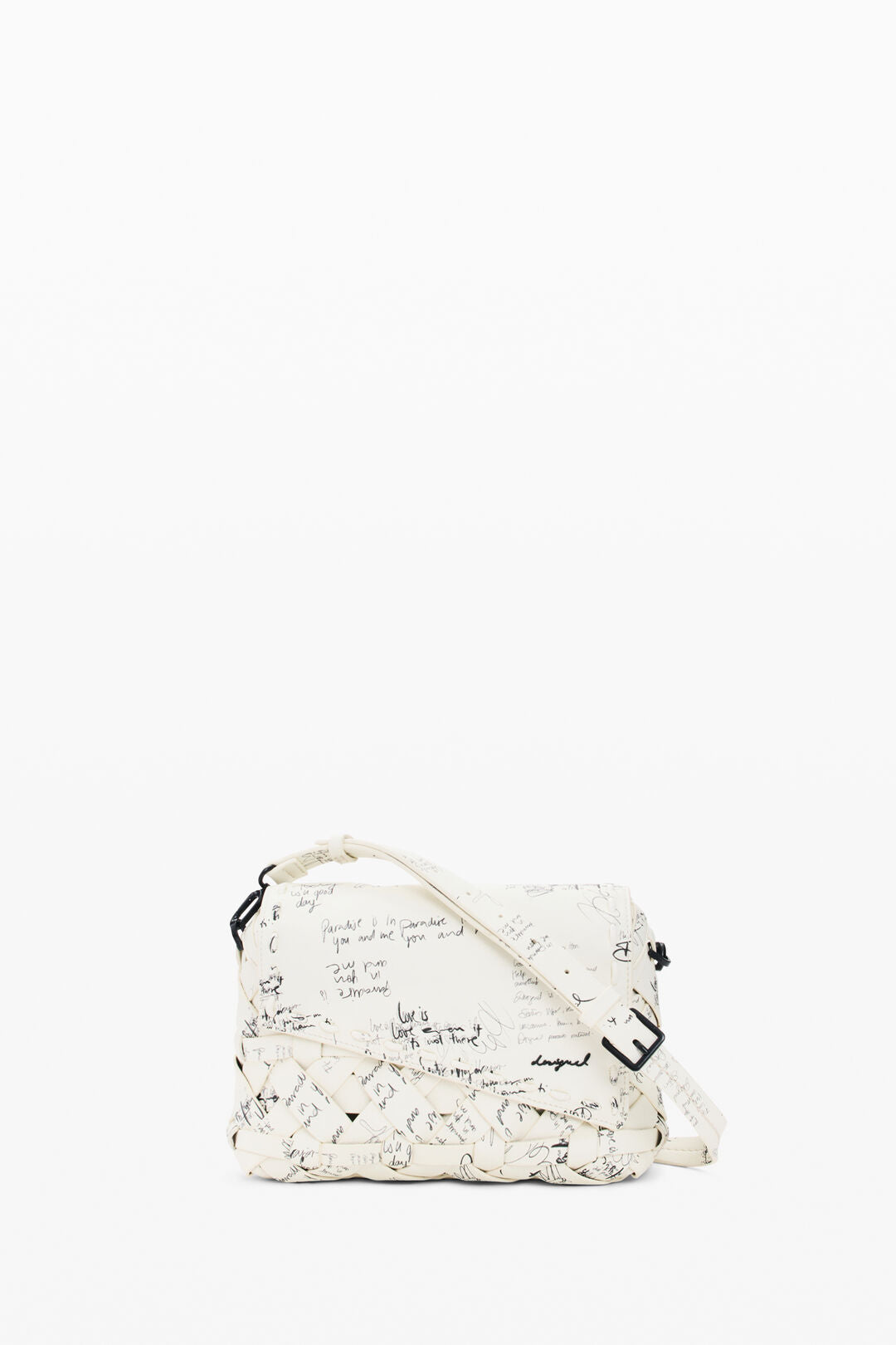 Medium Lettering bag in Crudo Beige front view