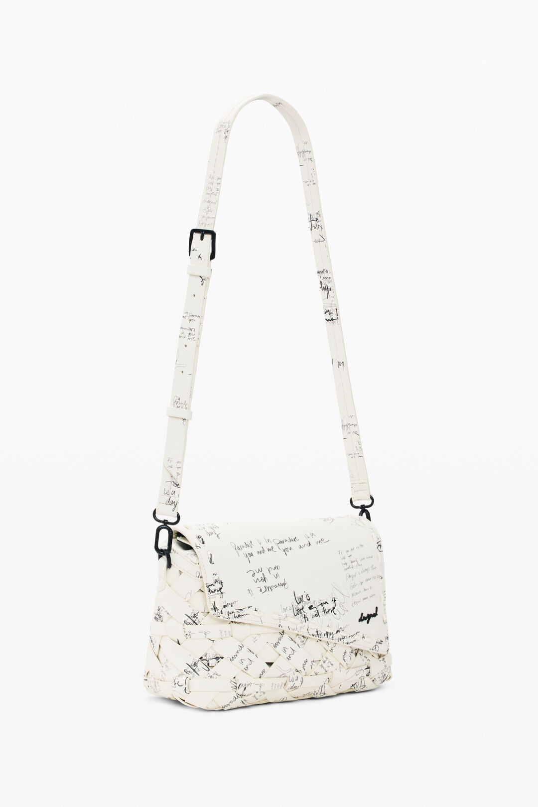 Medium Lettering bag in Crudo Beige with strap 