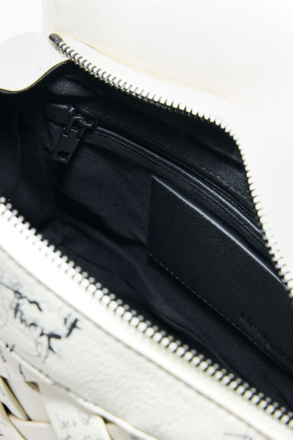 Medium Lettering bag in Crudo Beige inside view