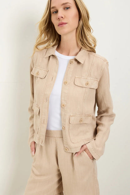 NASH LADY LIKE JACKET IN MACADAMIA FRONT VIEW