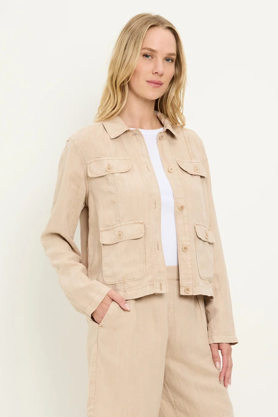 NASH LADY LIKE JACKET IN MACADAMIA SIDE VIEW