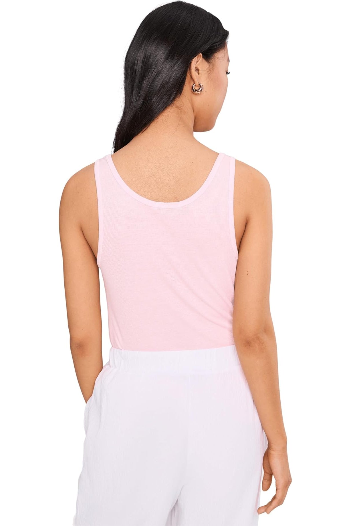 BREKEN BOYFRIEND TANK IN BLUSH BACK VIEW