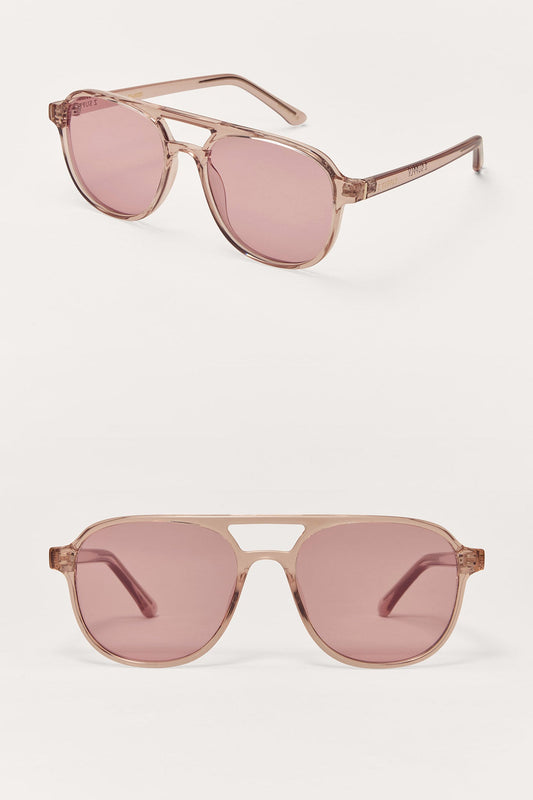 TOURIST sunglasses, rose crystal pink polarized lenses, rose frame