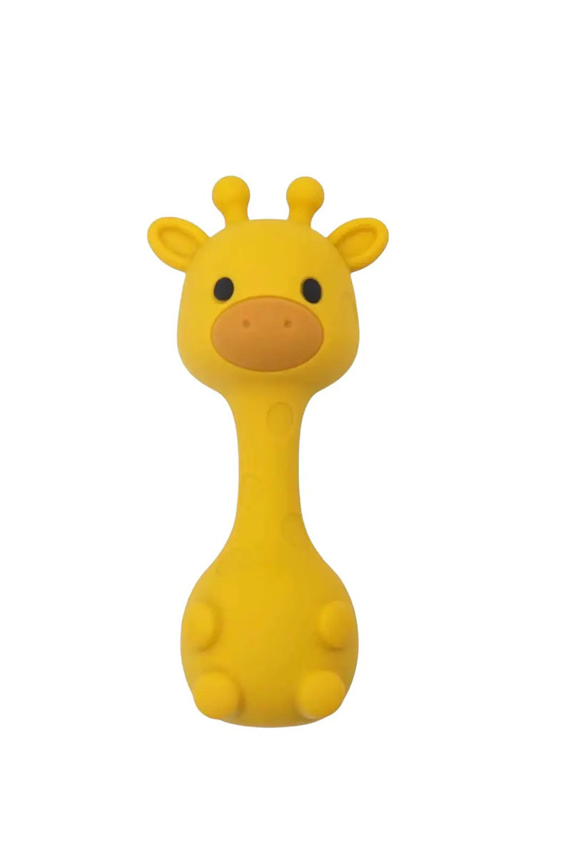 All silcone giraffe rattle in mustard