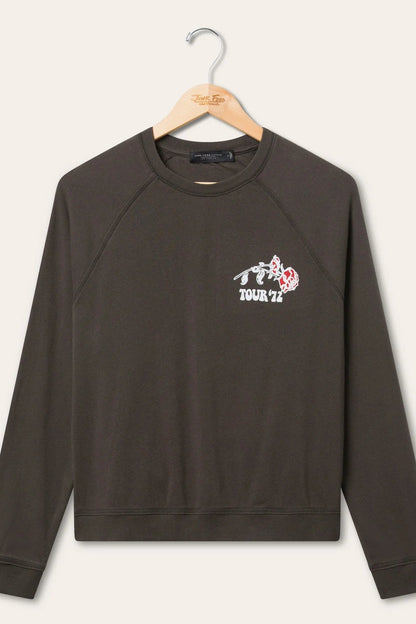 GRATEFUL DEAD TOUR 72 LONG SLEEVE IN VINTAGE BLACK FRONT VIEW