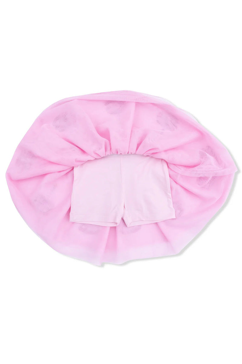 Tutu skirt w/bike shorts in birthday pink short view