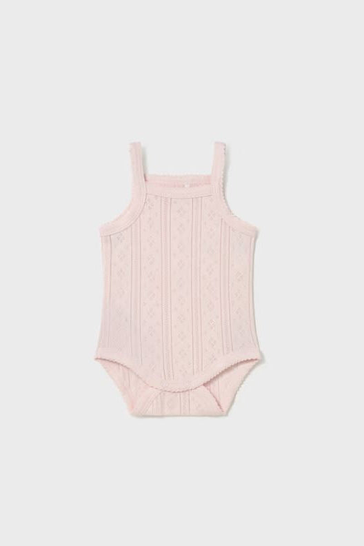 Armscy bodysuit onsie in baby rose front view