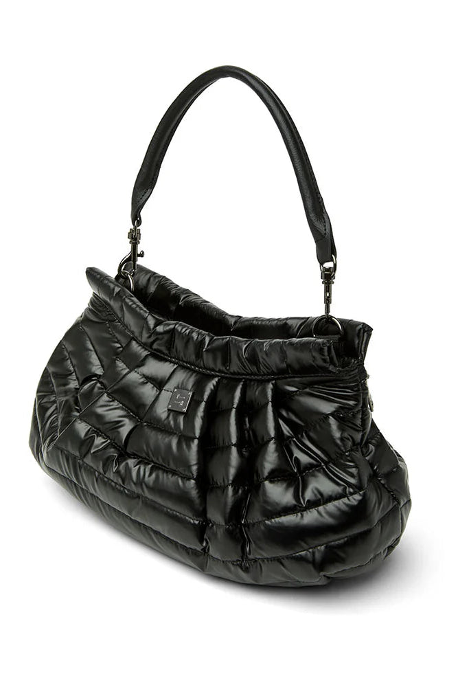 Dynasty handbag in pearl black short strap view
