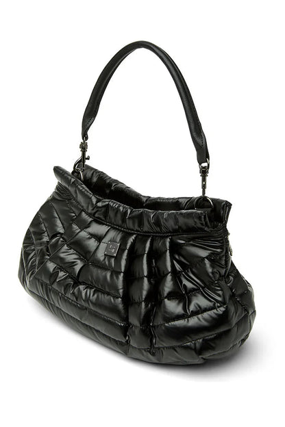 Dynasty handbag in pearl black short strap view