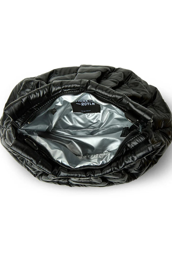 Dynasty handbag in pearl black inside view