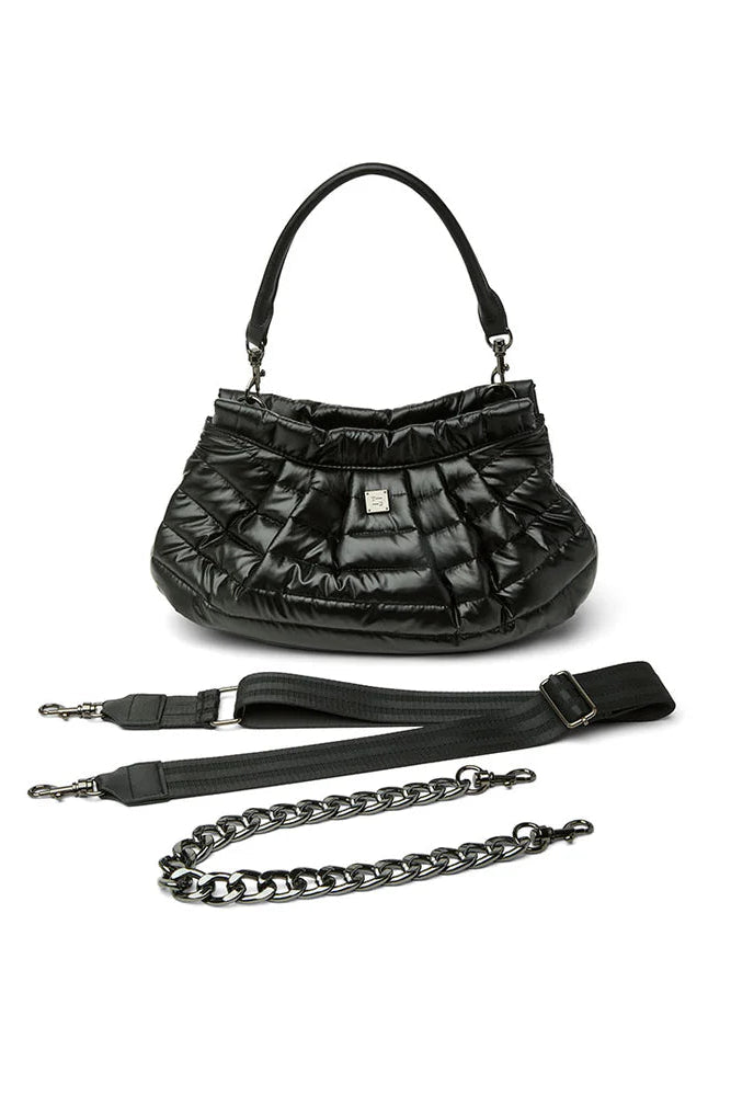 Dynasty handbag in pearl black with multiple straps