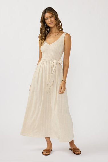 Vneck midi dress natural 